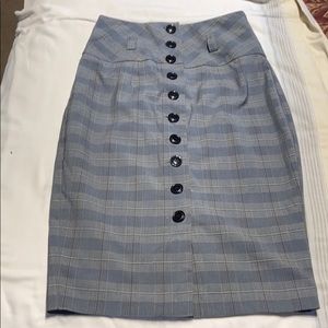 Plaid Pencil Skirt